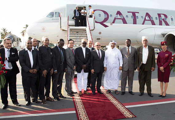 Qatar airways lands in the spice island of Zanzibar