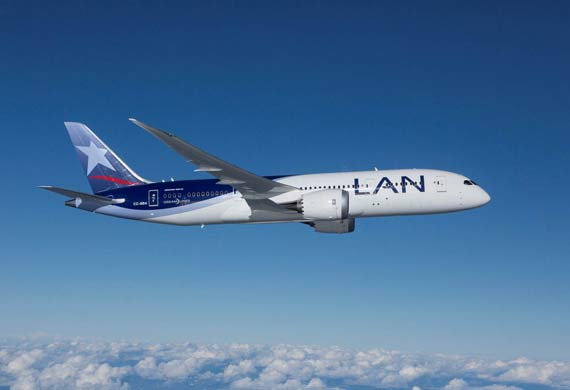 LAN starts flights from Santiago de Chile to Milan
