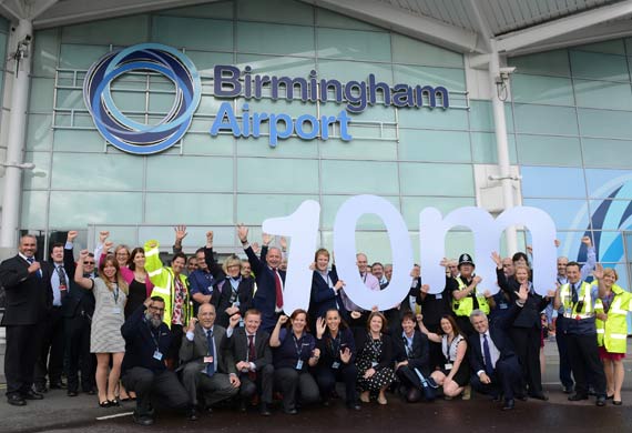 10 million passengers choose Birmingham Airport