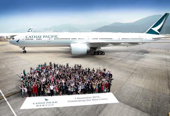 Cathay Pacific unveils new livery