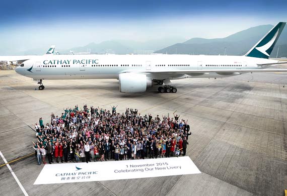 Cathay Pacific unveils new livery Cathay Pacific unveils new livery