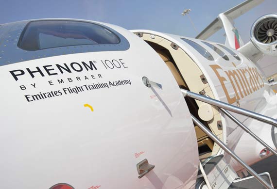 Emirates flight training orders Phenom 100E jets