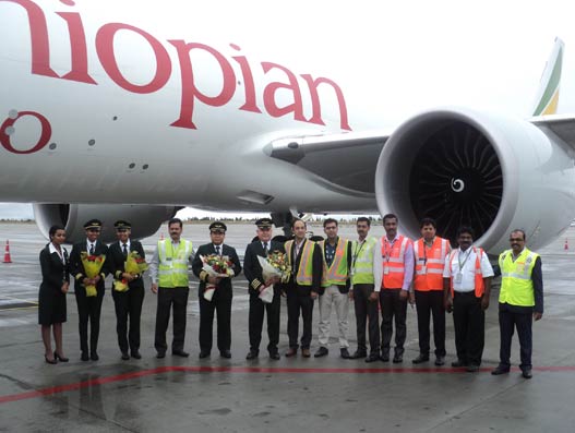 Ethiopian Cargo’s inaugural flight touches down in KIAB