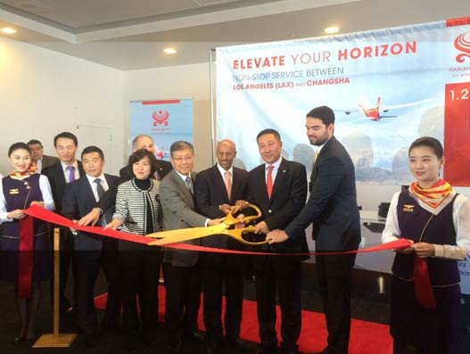 Hainan Airlines launches non-stop service between Changsha-Los Angeles