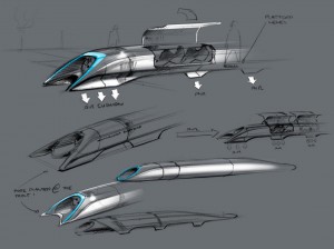 Elon Musk's original Hyperloop sketch