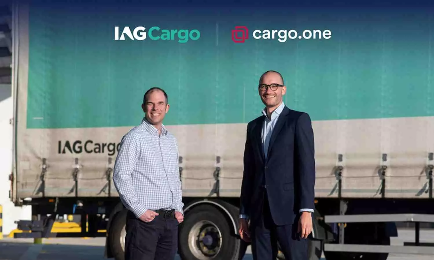 Peter Roberts, Head of Distribution, IAG Cargo and Moritz Claussen, founder & co-CEO, cargo.one