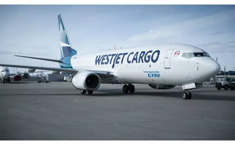 WestJet Cargos first 737-800 BCF lands in Calgary WestJet Cargos first 737-800 BCF lands in Calgary