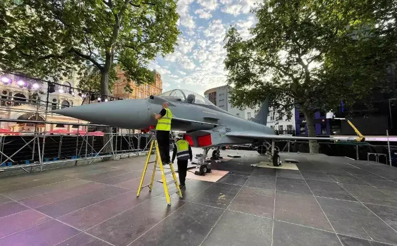CEVA delivers Typhoon fighter replica for Top Gun London premiere CEVA delivers Typhoon fighter replica for Top Gun London premiere