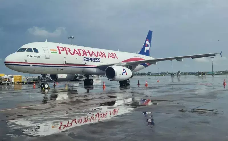 Pradhaan Air Express first aircraft lands in New Delhi Pradhaan Air Express first aircraft lands in New Delhi