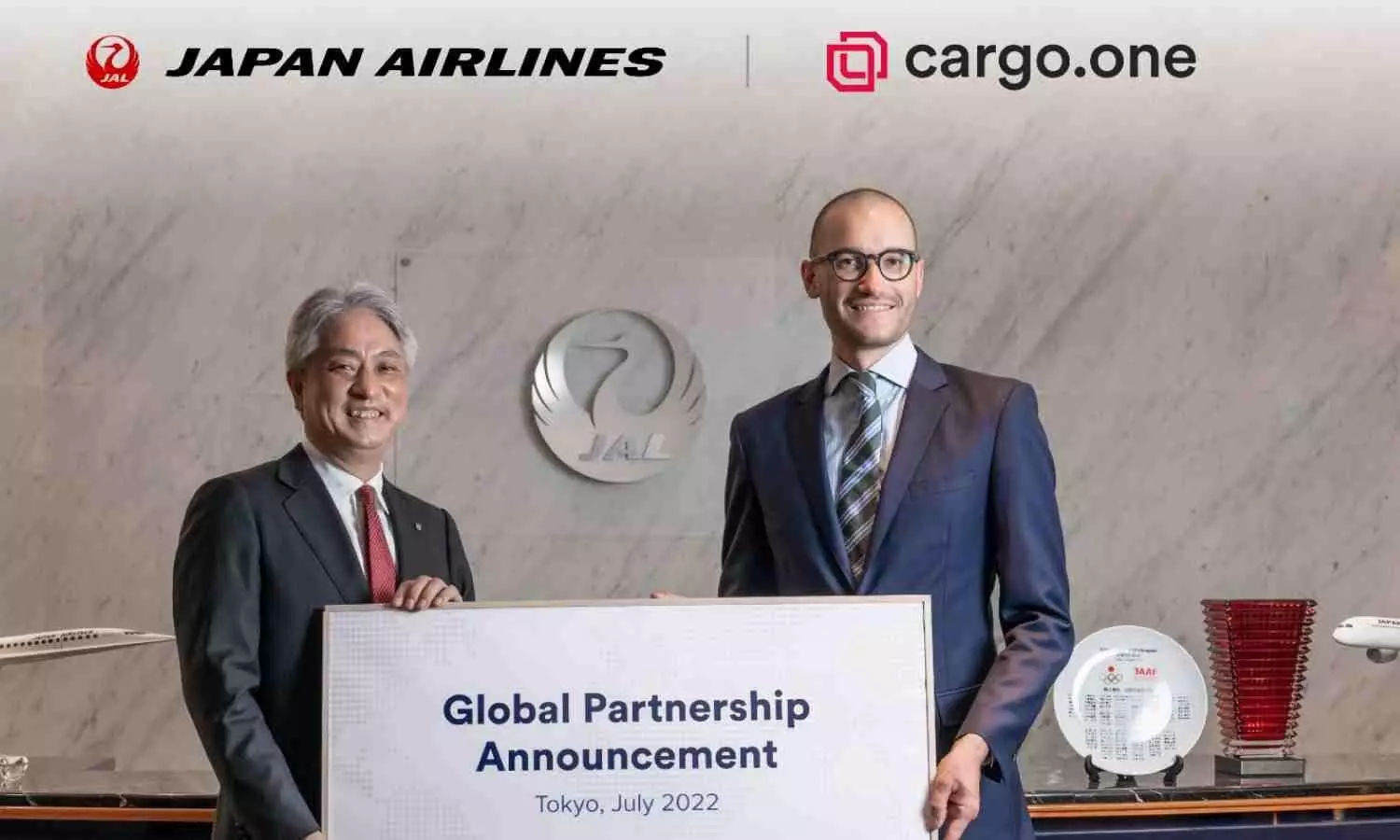 Hiroo Iwakoshi, Executive Officer, Cargo and Mail at Japan Airlines and Moritz Claussen, Founder and Co-CEO of cargo.one