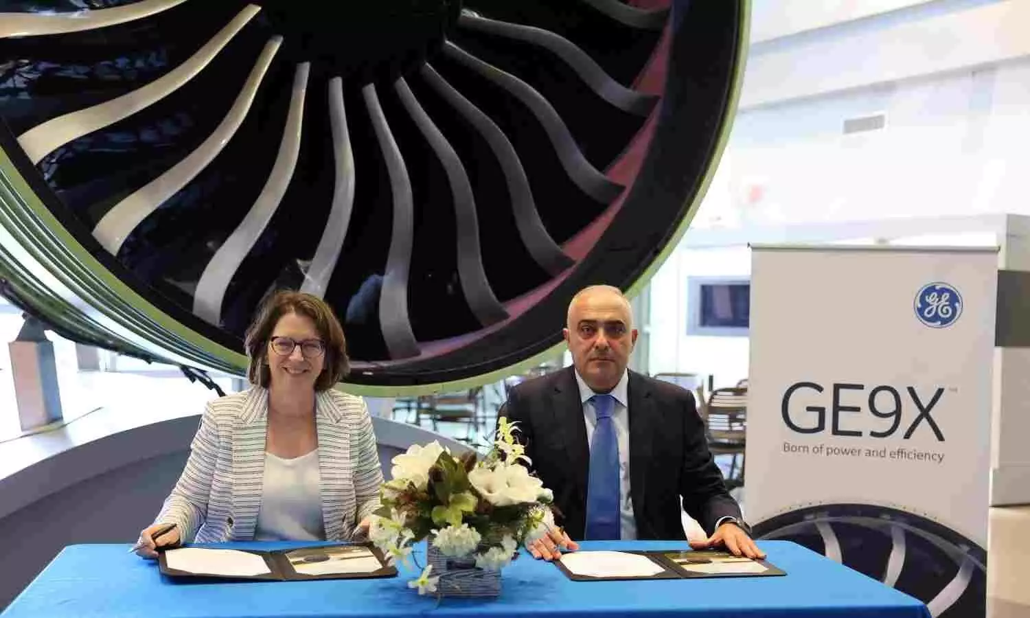 Kathy Mackenzie GE Aerospace and Zaur Akhundov Silk Way Group