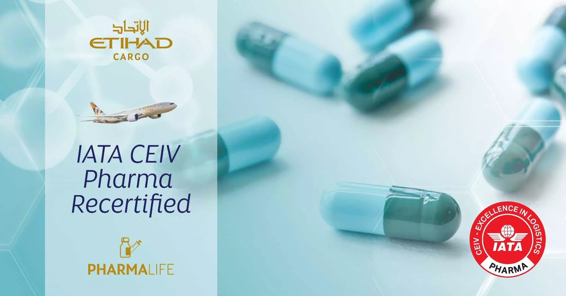Etihad Cargo bags IATA CEIV Pharma recertification Etihad Cargo bags IATA CEIV Pharma recertification