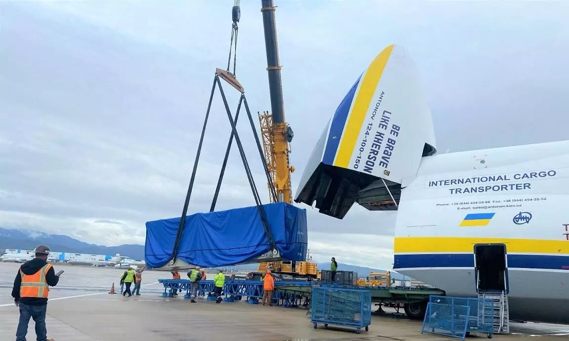 Antonov transports 67 tonnes sensitive cargo