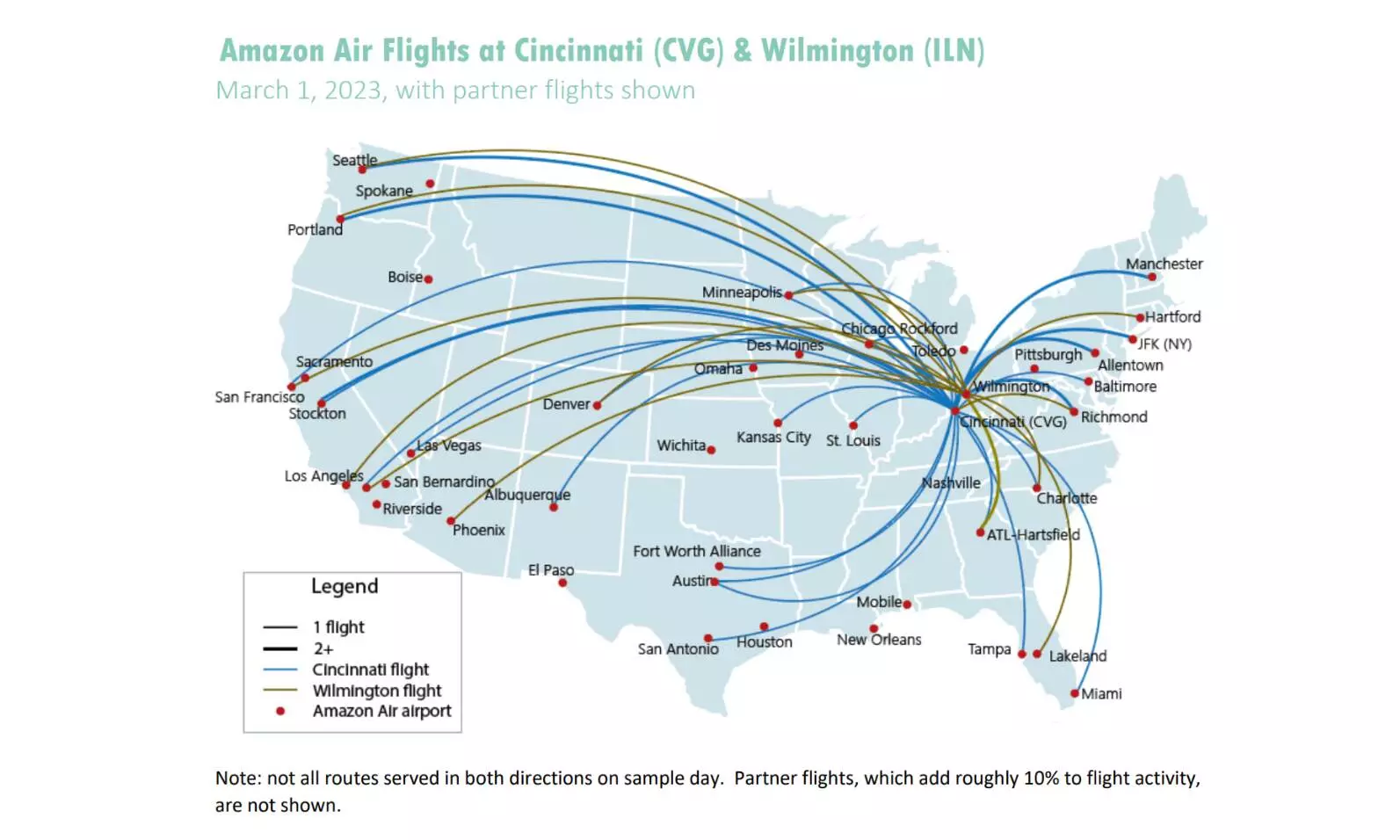 Amazon Air expanding at CVG, consolidating US activity at 4 hubs