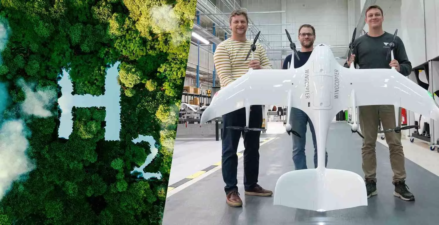 Hydrogen power for delivery drones: Wingcopter, ZAL start joint development