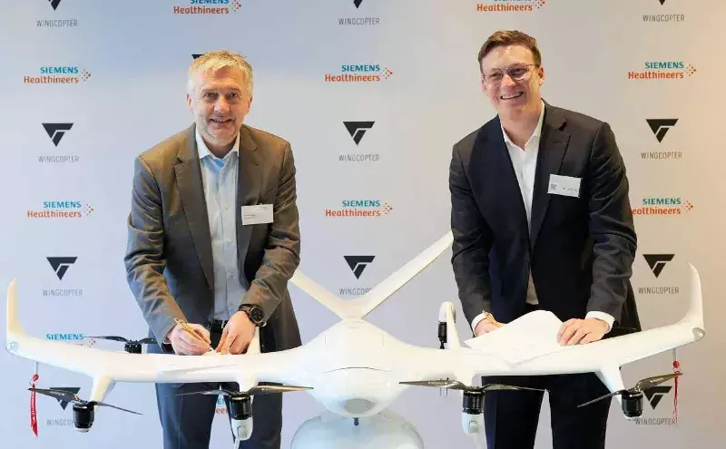Wingcopter partners with Siemens Healthineers to deliver lab samples Wingcopter partners with Siemens Healthineers to deliver lab samples