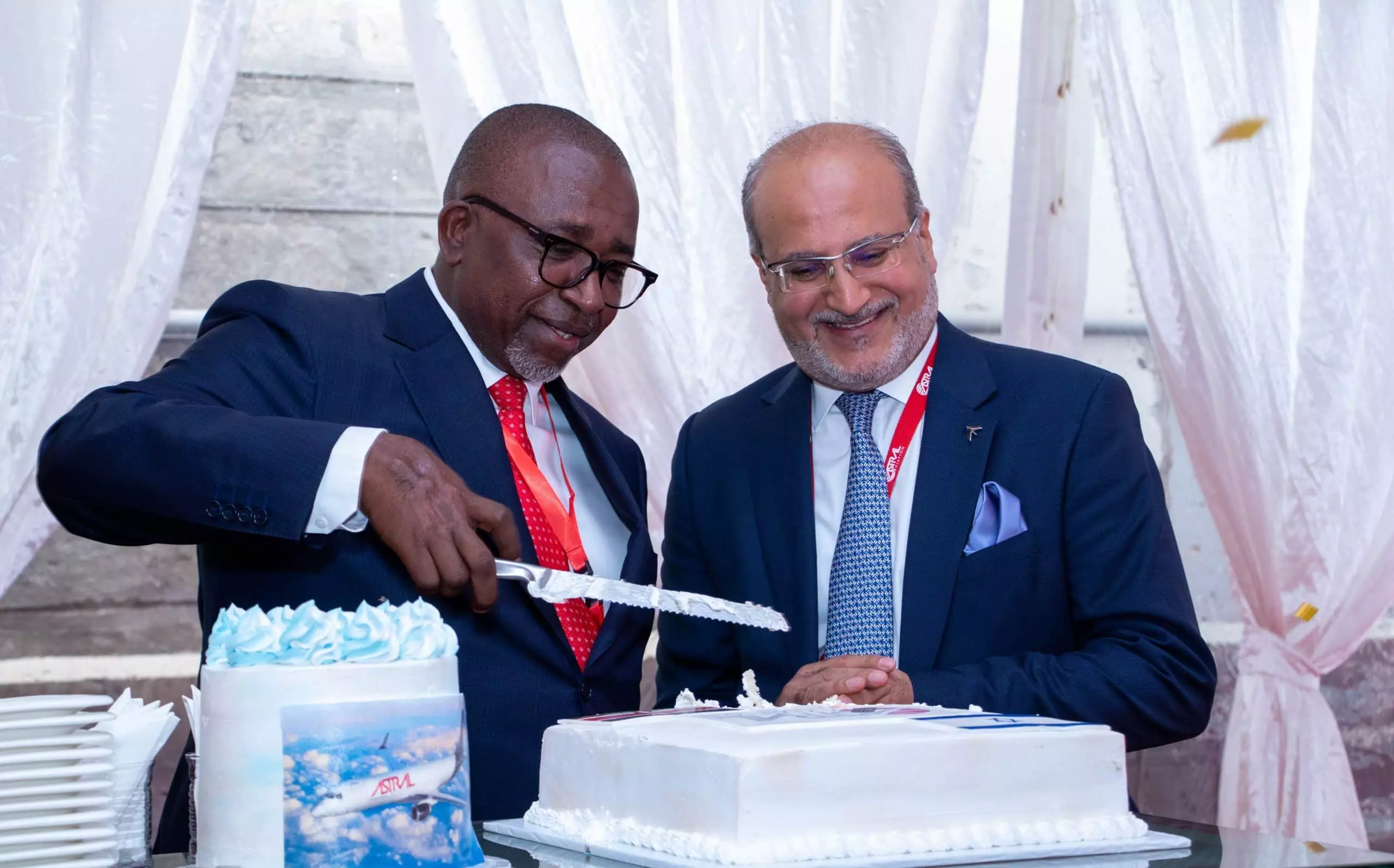 (Left to right) Mithika Linturi, Cabinet Secretary, Ministry of Agriculture, Kenya and Sanjeev Gadhia, CEO, Astral Aviation. (Left to right) Mithika Linturi, Cabinet Secretary, Ministry of Agriculture, Kenya and Sanjeev Gadhia, CEO, Astral Aviation.