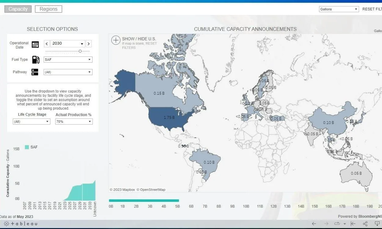 Boeing launches dashboard to track and project SAF production Boeing launches dashboard to track and project SAF production