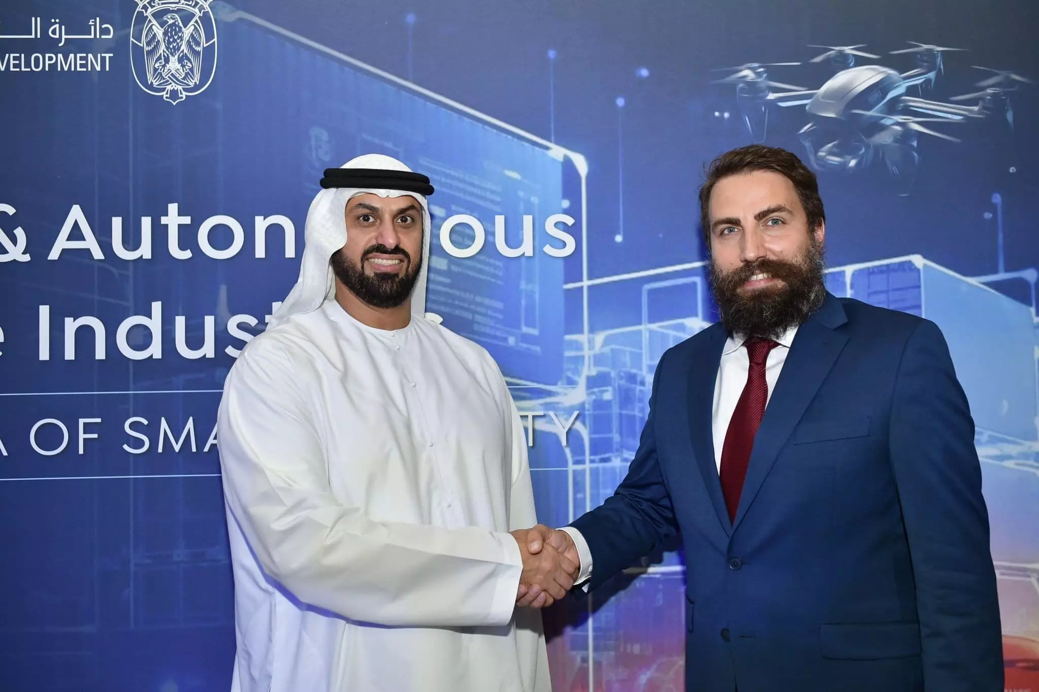 (From left): Abdulla Mohammed Alashram, Group CEO, Emirates Post Group and Svilen Rangelov, CEO and Co-Founder, Dronamics. (From left): Abdulla Mohammed Alashram, Group CEO, Emirates Post Group and Svilen Rangelov, CEO and Co-Founder, Dronamics.