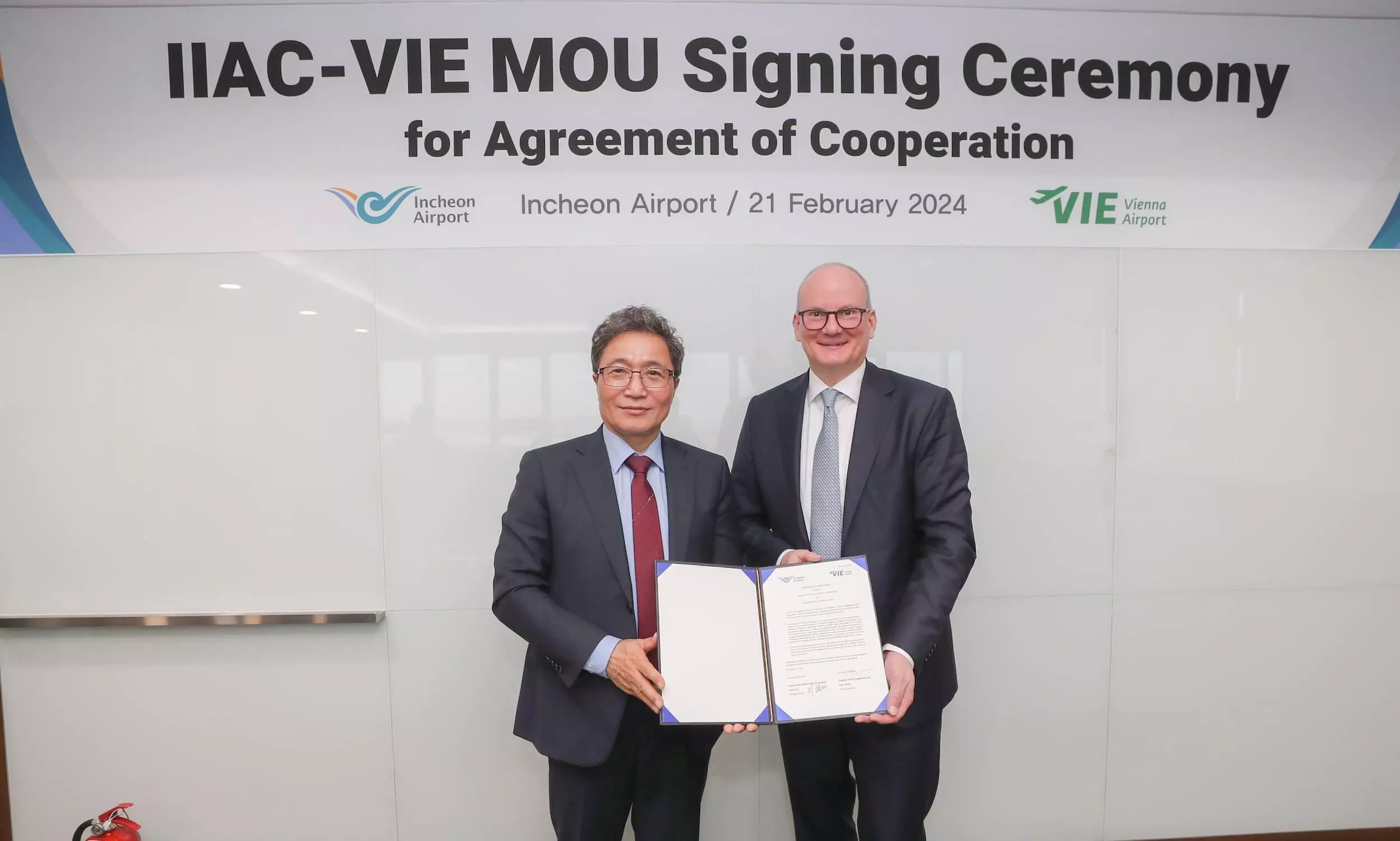 Vienna Airport signs agreements with Incheon Airport, Korean Air