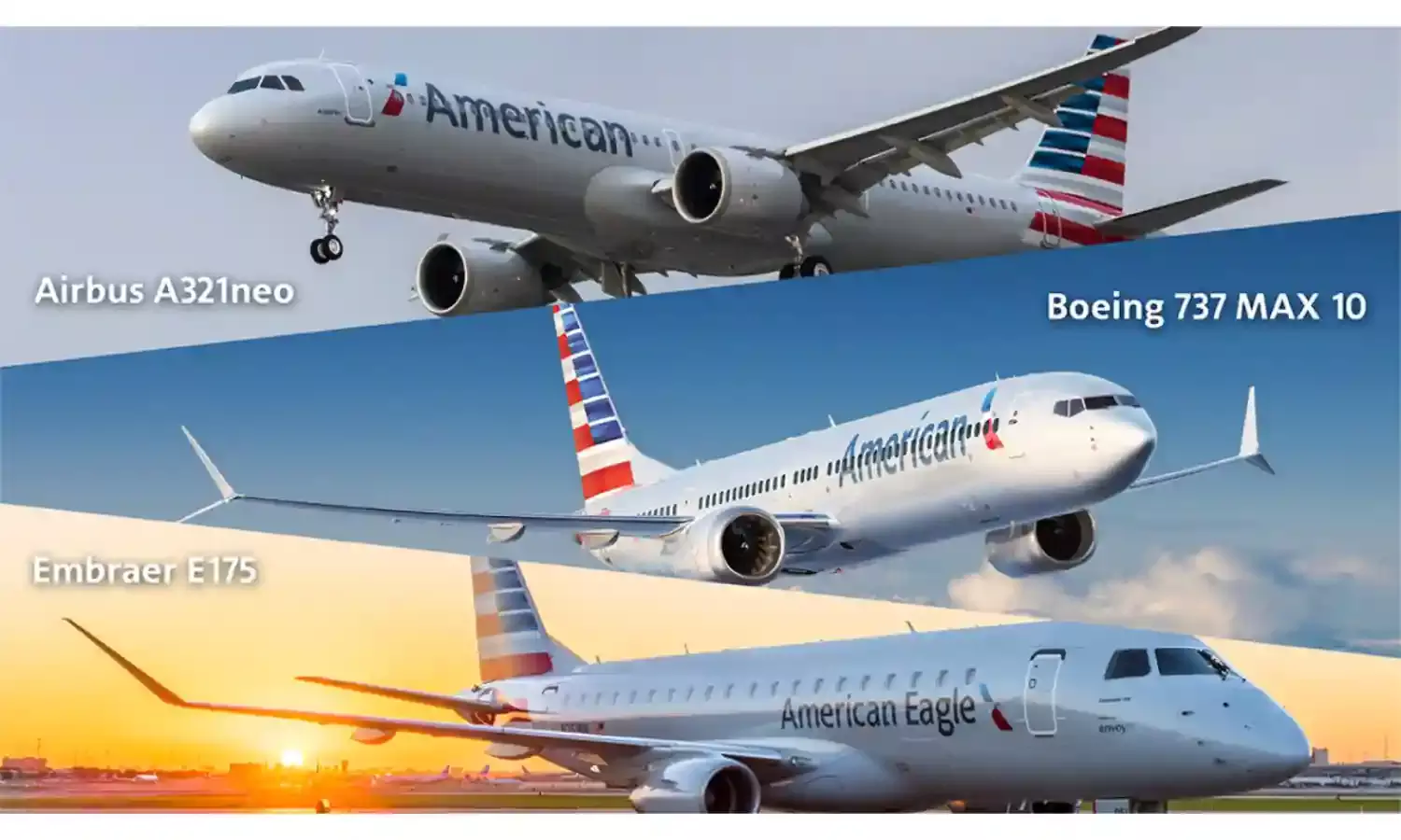 American Airlines orders 85 A321neo 85 B737 MAX 10 90 Embraer E175