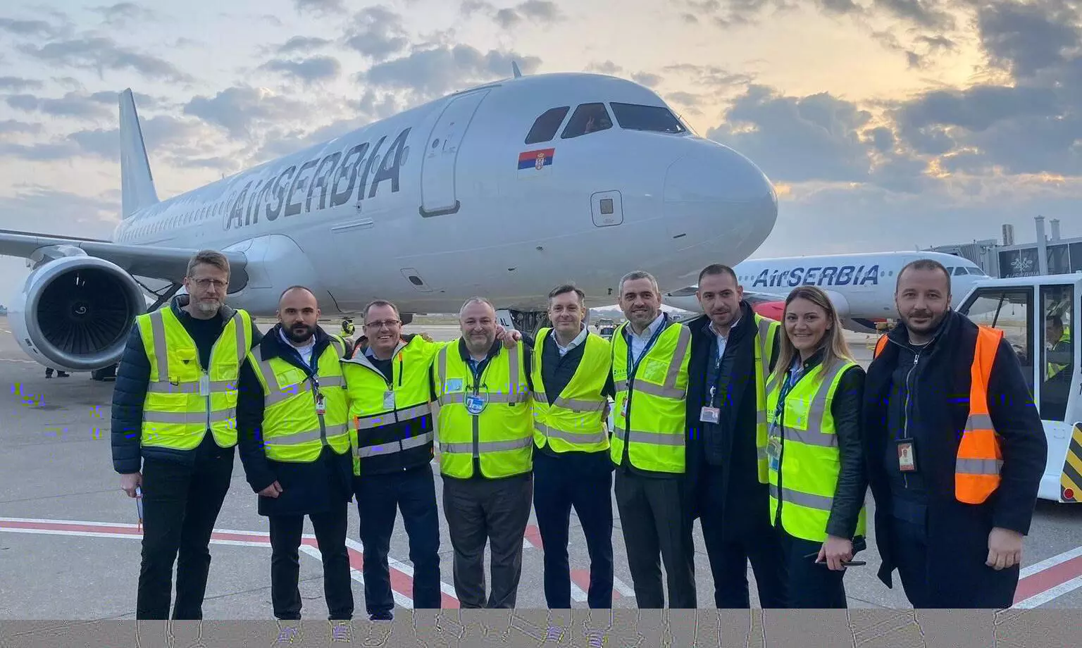 Belgrade Airport transfers ground handling services to Menzies