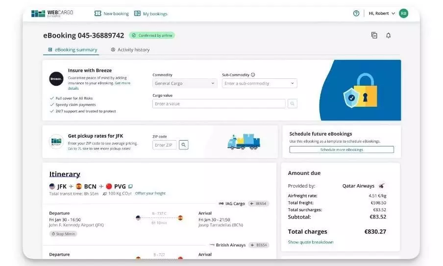 Breeze integrates with WebCargo for seamless cargo insurance Breeze integrates with WebCargo for seamless cargo insurance