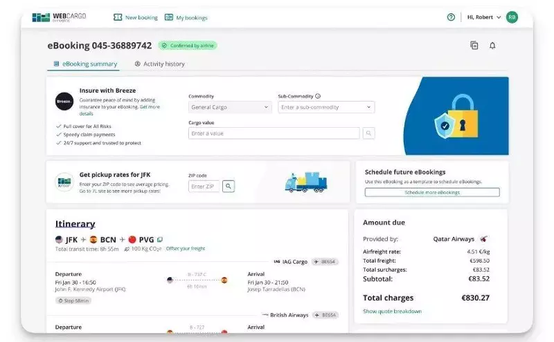Breeze integrates with WebCargo for seamless cargo insurance Breeze integrates with WebCargo for seamless cargo insurance