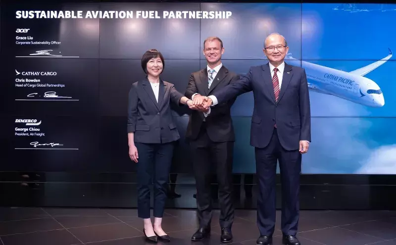 Dimerco, Acer, Cathay Cargo to drive sustainability through SAF Dimerco, Acer, Cathay Cargo to drive sustainability through SAF