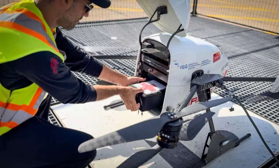 Drone soars to new heights at Edmonton International Airport Drone soars to new heights at Edmonton International Airport