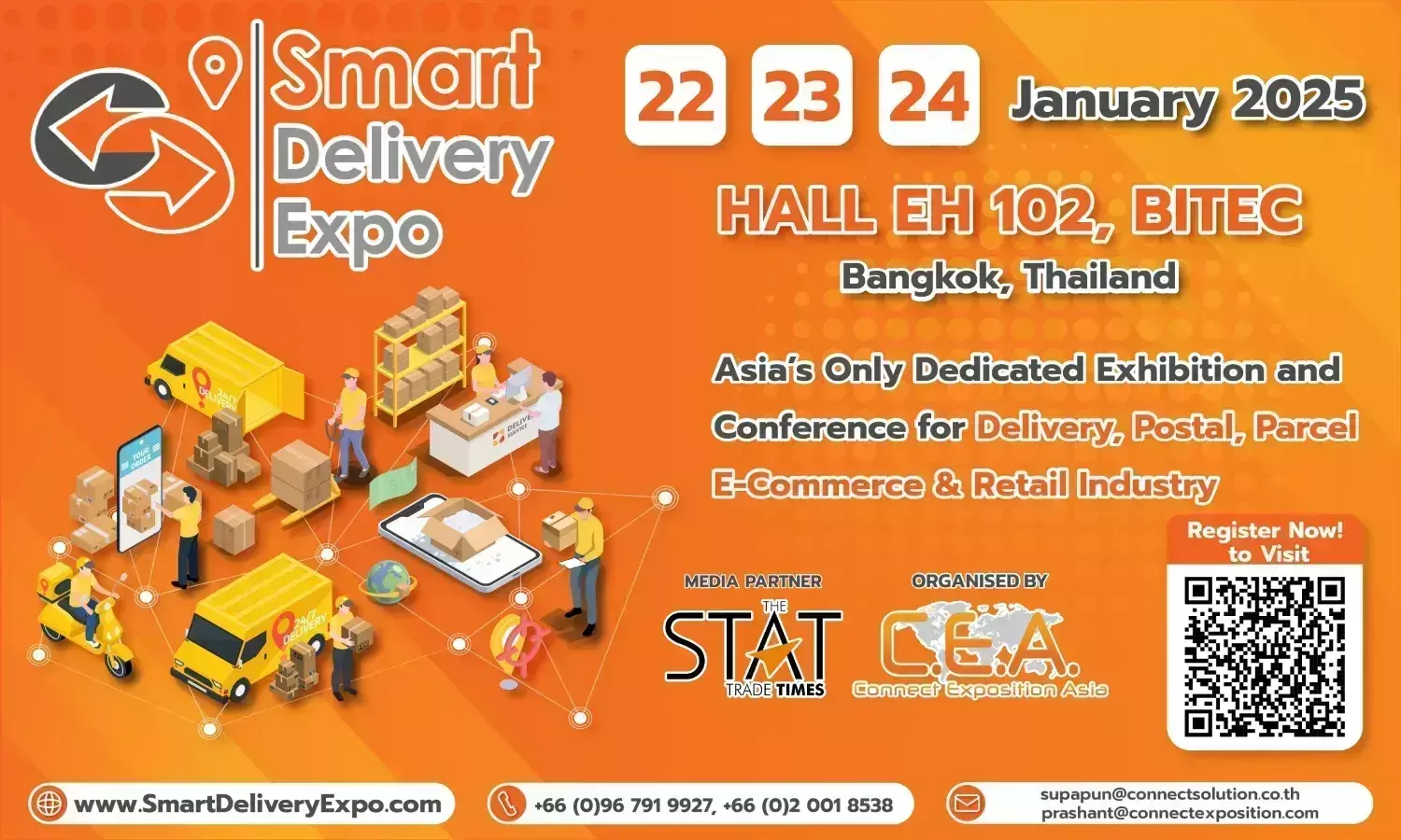 Smart Delivery Expo 2025 | 22 to 24 January | BITEC, Bangkok, Thailand Smart Delivery Expo 2025 | 22 to 24 January | BITEC, Bangkok, Thailand