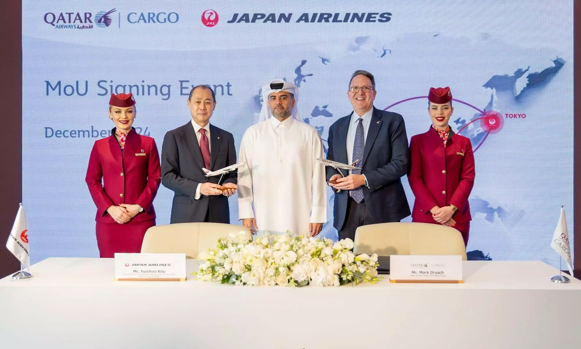 Qatar Airways Cargo, Japan Airlines sign MoU to strengthen partnership Qatar Airways Cargo, Japan Airlines sign MoU to strengthen partnership