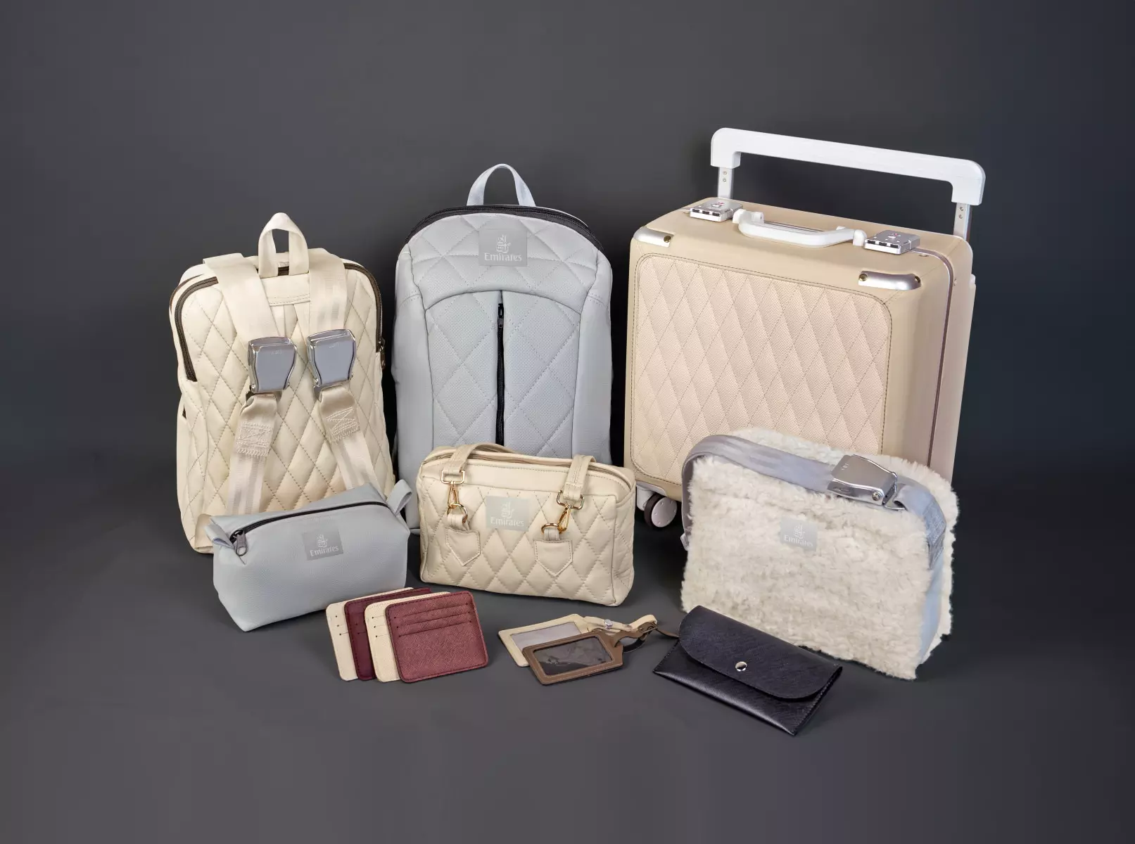 Emirates upcycled retired aircraft materials into a limited-edition bag and accessory collection.