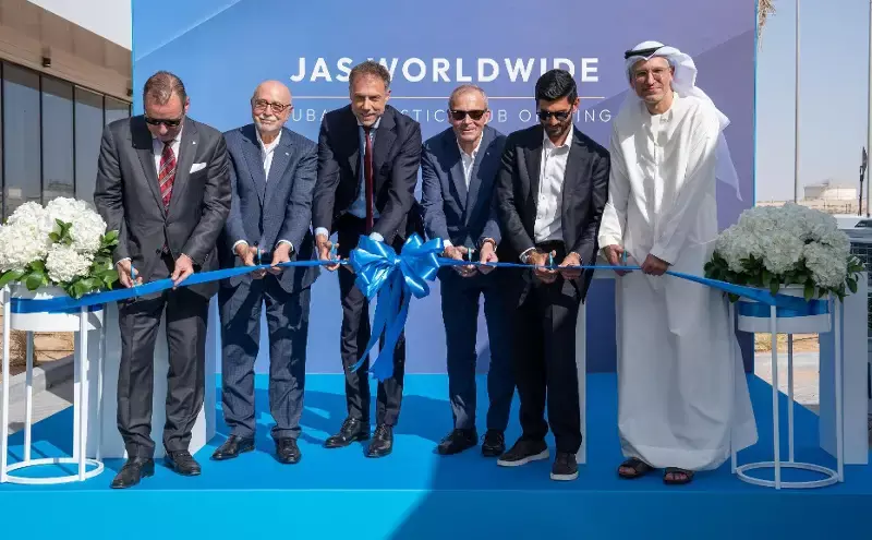 The inauguration ceremony was attended by Edoardo Napoli, Consul General of the Republic of Italy in Dubai, Biagio Bruni, Founder & Chairman of JAS Worldwide, Mohsen Ahmad, CEO of the Logistics District, Dubai South, Erwin Wittemaier, Area VP of JAS Middle East, as well as other senior executives from both entities. The inauguration ceremony was attended by Edoardo Napoli, Consul General of the Republic of Italy in Dubai, Biagio Bruni, Founder & Chairman of JAS Worldwide, Mohsen Ahmad, CEO of the Logistics District, Dubai South, Erwin Wittemaier, Area VP of JAS Middle East, as well as other senior executives from both entities.