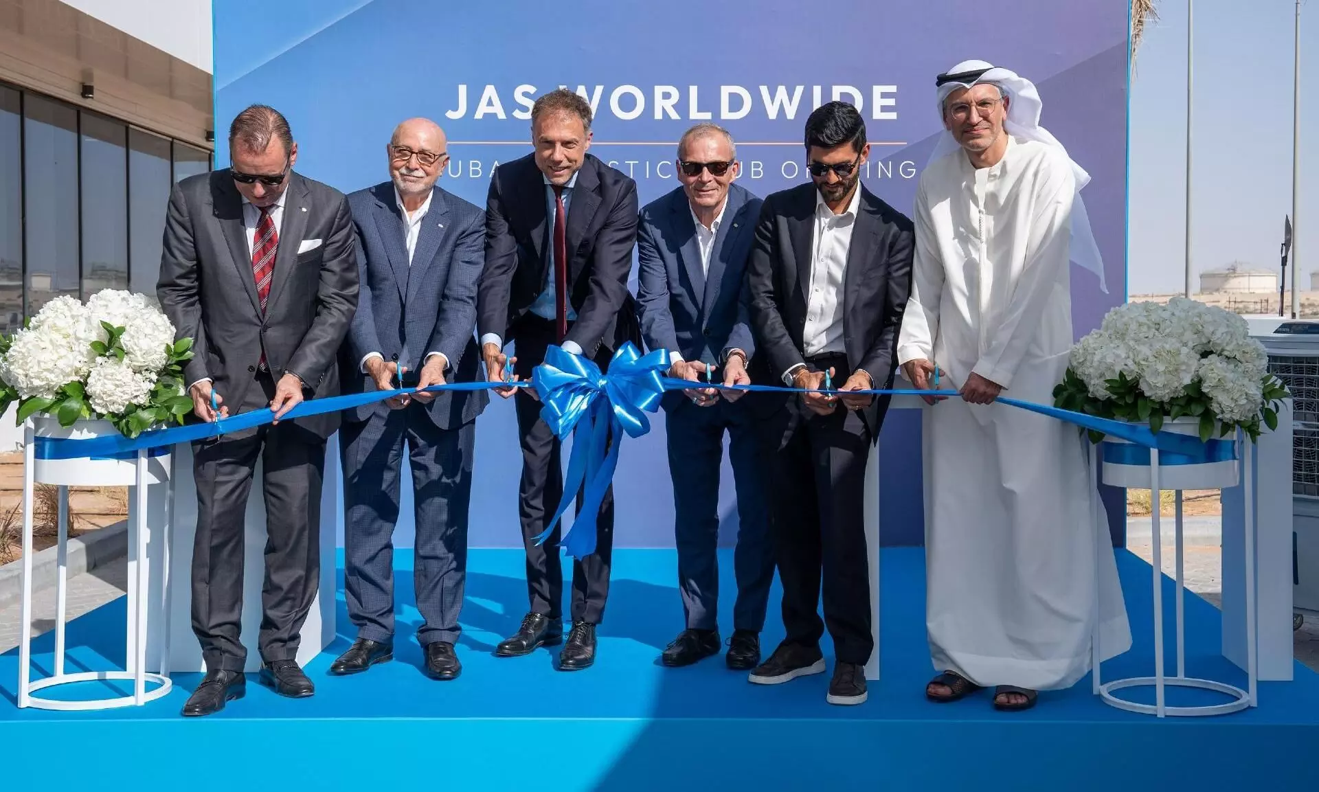 The inauguration ceremony was attended by Edoardo Napoli, Consul General of the Republic of Italy in Dubai, Biagio Bruni, Founder & Chairman of JAS Worldwide, Mohsen Ahmad, CEO of the Logistics District, Dubai South, Erwin Wittemaier, Area VP of JAS Middle East, as well as other senior executives from both entities. The inauguration ceremony was attended by Edoardo Napoli, Consul General of the Republic of Italy in Dubai, Biagio Bruni, Founder & Chairman of JAS Worldwide, Mohsen Ahmad, CEO of the Logistics District, Dubai South, Erwin Wittemaier, Area VP of JAS Middle East, as well as other senior executives from both entities.