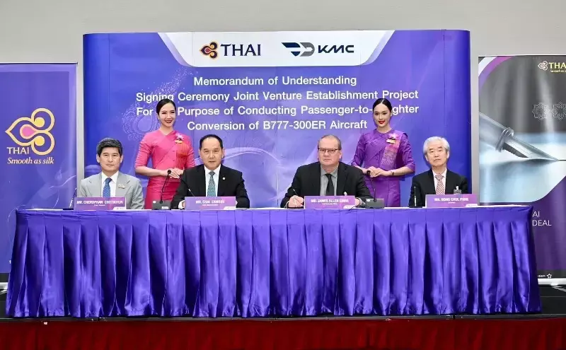 Thai Airways joins KMC to convert B777-300ERs to freighters Thai Airways joins KMC to convert B777-300ERs to freighters