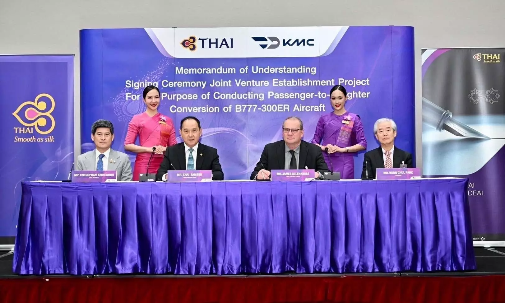 Thai Airways joins KMC to convert B777-300ERs to freighters Thai Airways joins KMC to convert B777-300ERs to freighters