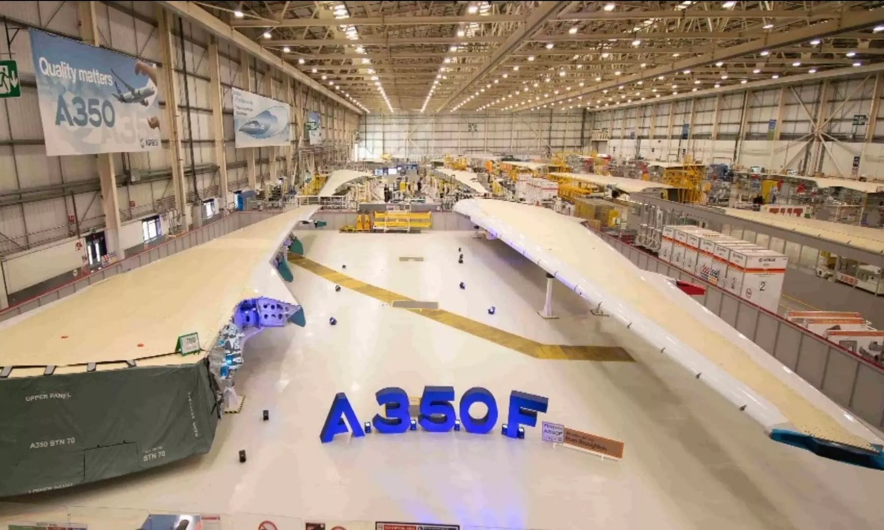 Airbus finishes first A350F wingset production at Broughton facility Airbus finishes first A350F wingset production at Broughton facility