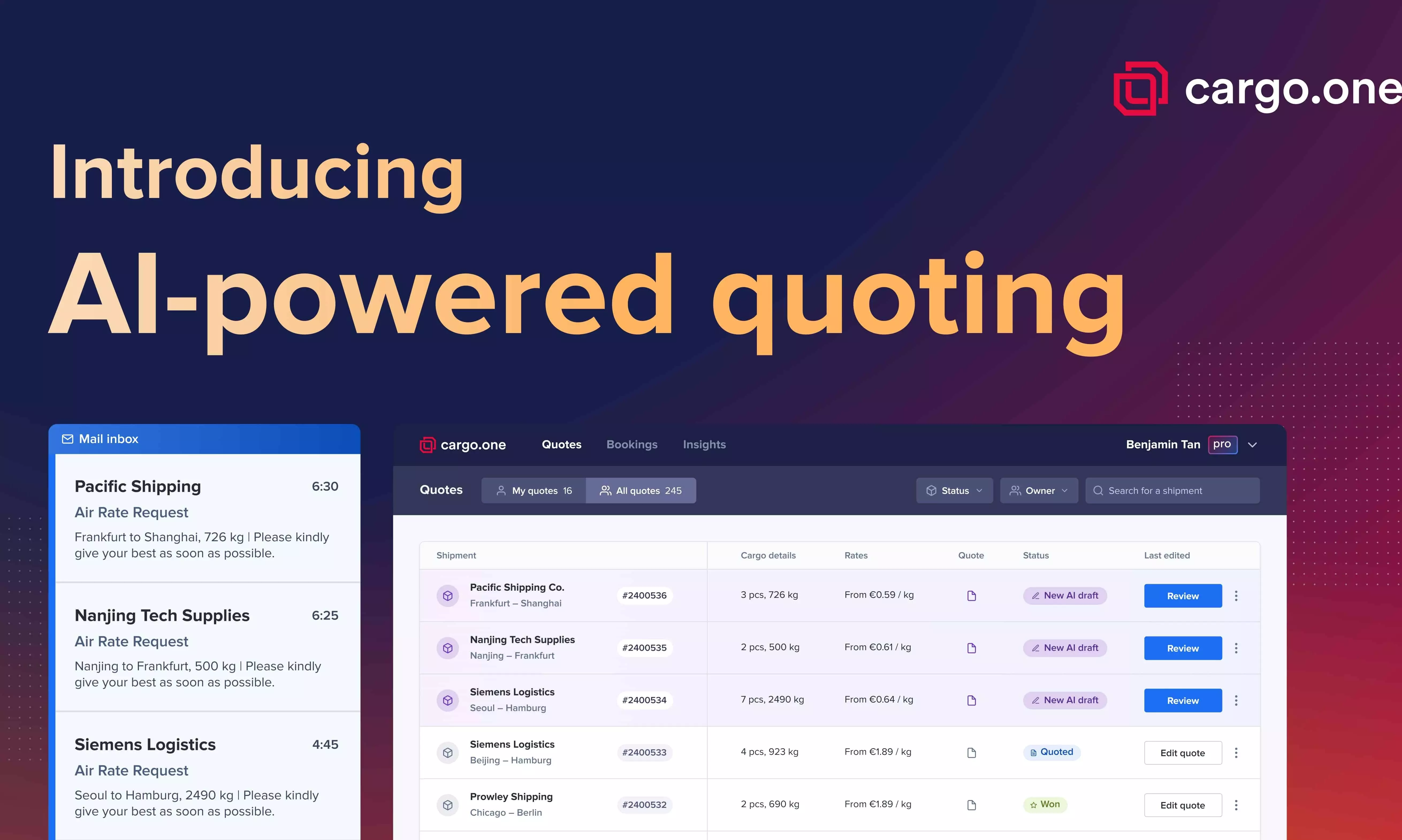 cargo.one upgrades platform with AI and smart workflows cargo.one upgrades platform with AI and smart workflows
