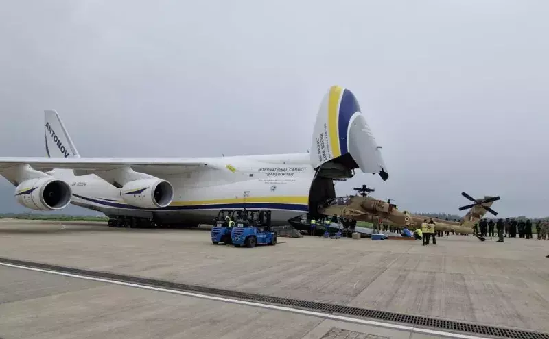 Indian Army receives 3 Apache helicopters via Antonov airlift Indian Army receives 3 Apache helicopters via Antonov airlift