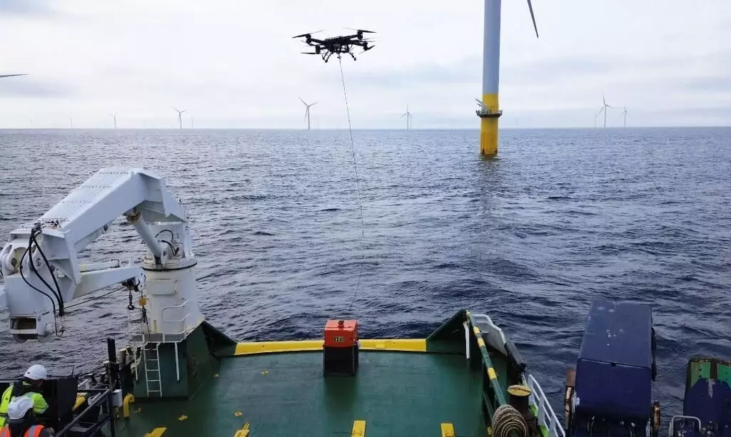 Skylift and FlyingBasket complete UK’s first offshore drone delivery.