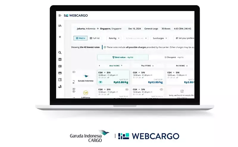 Garuda Indonesia Cargo goes digital with WebCargo eBooking Garuda Indonesia Cargo goes digital with WebCargo eBooking