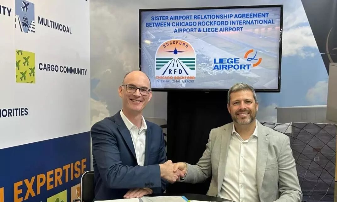 Liege and Rockford Airports sign sister agreement in Singapore