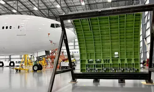 KMC completes door surround removal on 777-300ERCF conversion KMC completes door surround removal on 777-300ERCF conversion