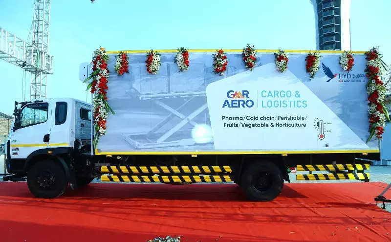 GMR launches India’s first airside reefer truck at Hyderabad Airport