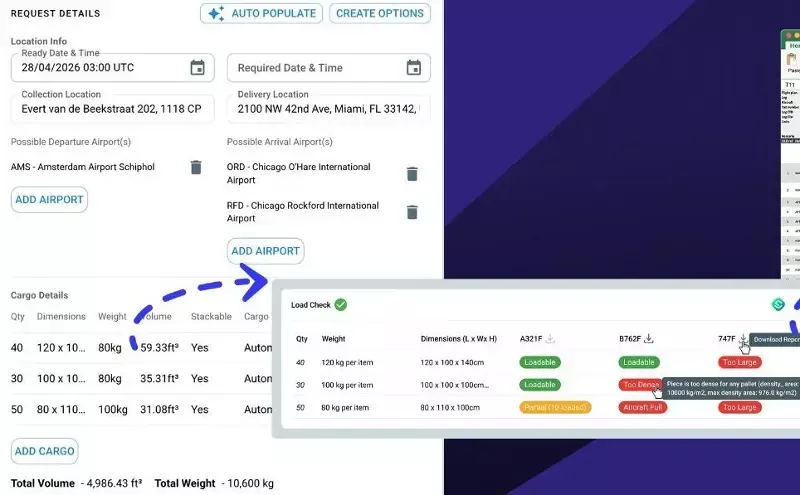 Aerios integrates SKYPALLET to speed charter quoting flow