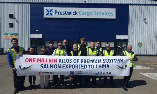 Prestwick Airport ships one million kg of Scottish salmon in 2026