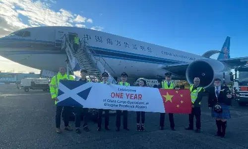 Prestwick marks one year of China Southern Cargo link Prestwick marks one year of China Southern Cargo link