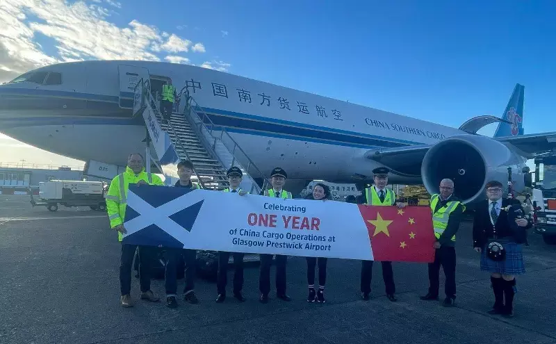Prestwick marks one year of China Southern Cargo link