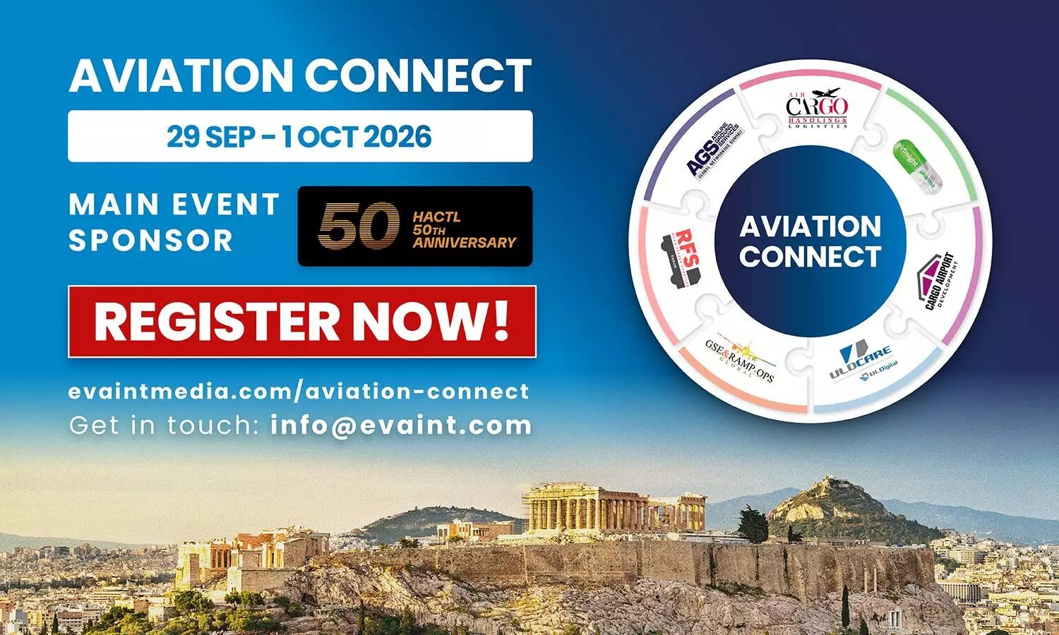 Aviation Connect 2026 | 29 Sept – 1 Oct | Grand Hyatt Athens, Greece Aviation Connect 2026 | 29 Sept – 1 Oct | Grand Hyatt Athens, Greece